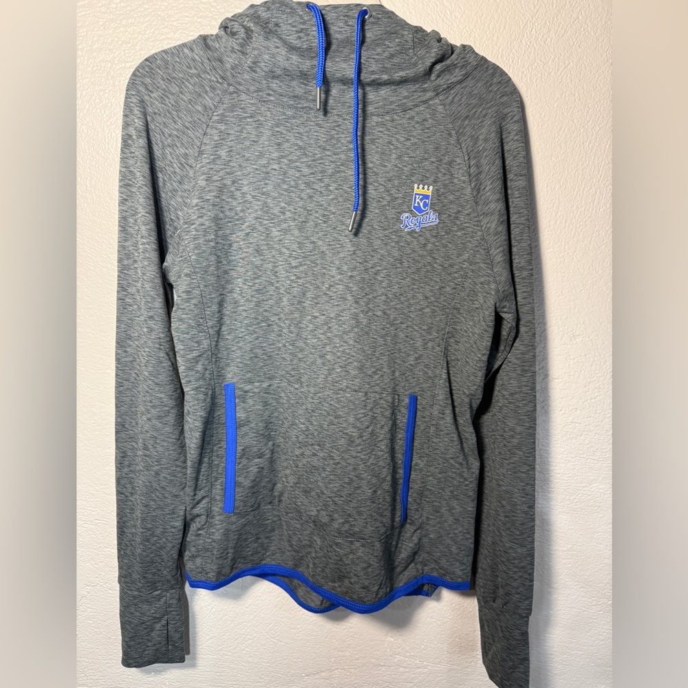 Fanatics KC Royals Gray Pullover Hoodie Medium MLB Kansas City Royals Athletic